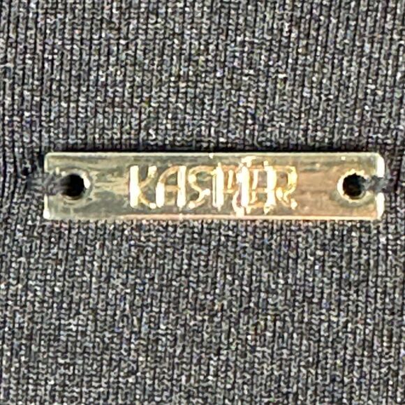 Kasper Cardigan Jacket XL Black Jersey Open Front Fitted Back Goth Casual Office - Picture 3 of 10